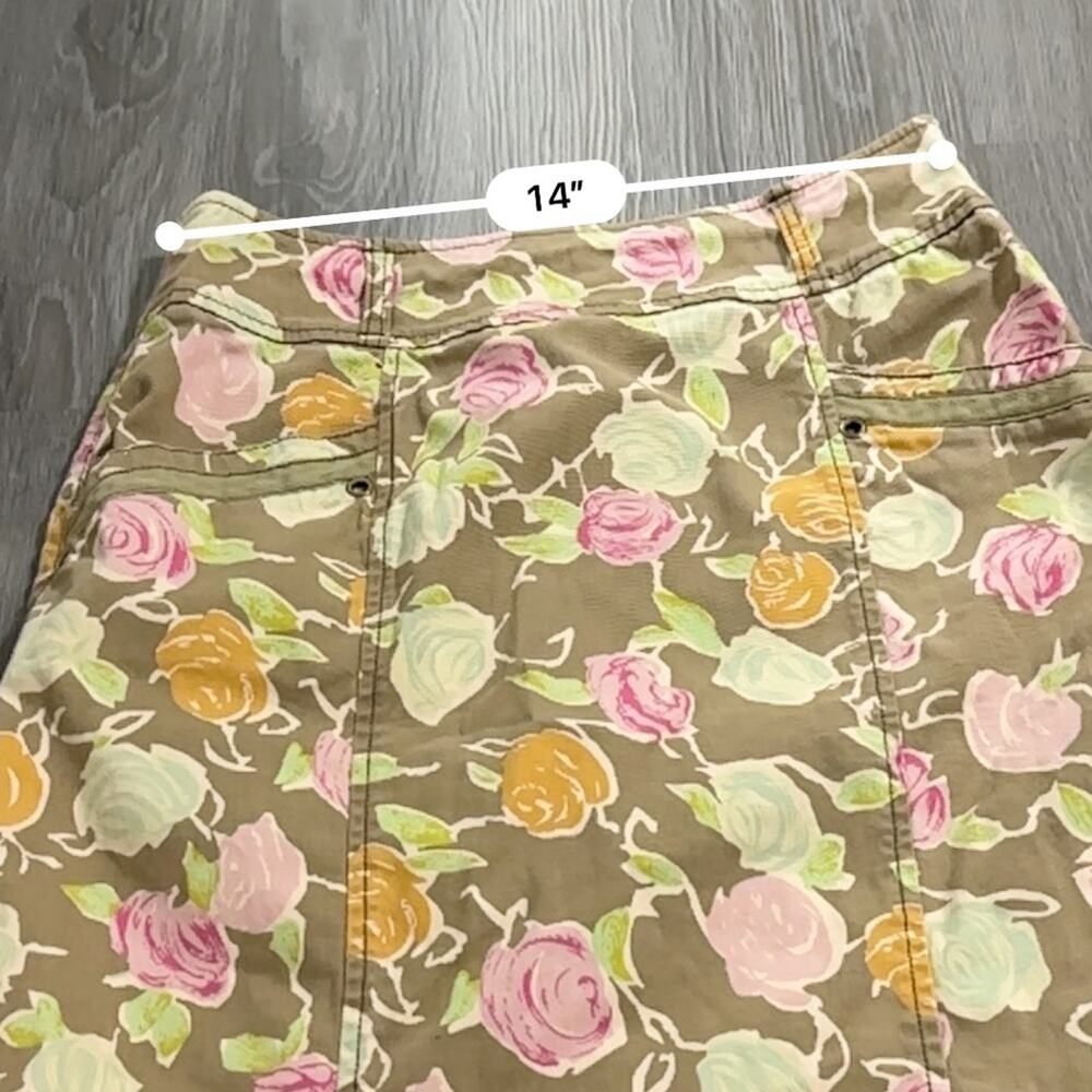 Vintage Anthropologie Hei Hei Sidewalk Garden Floral Print Pencil‎ Skirt Size 4 - Picture 5 of 6
